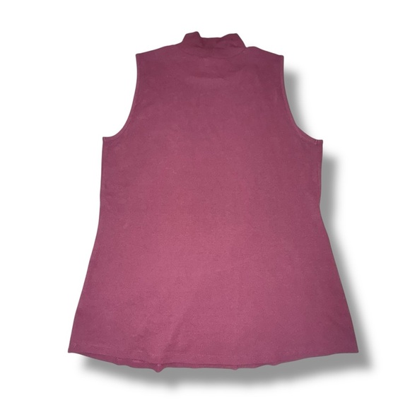 LANE BRYANT Mock Neck Ribbed Tank Classic Sleeveless - 18/20 Maroon - Picture 15 of 16